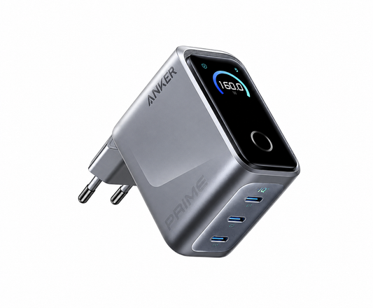 Anker Prime Charger (160W, 3 Ports, Smart Display)