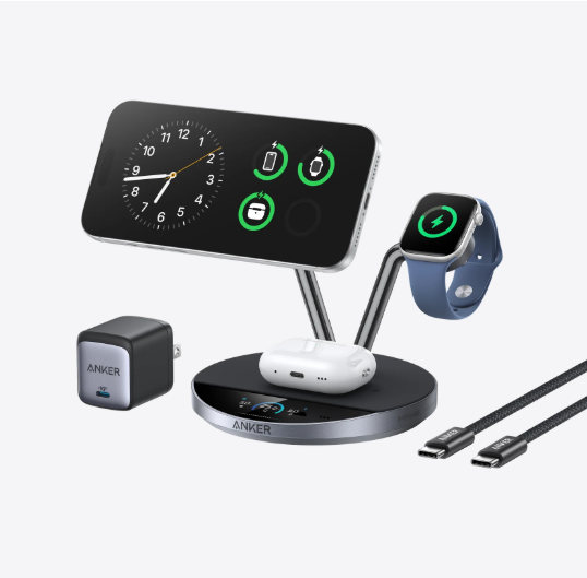 Anker Prime Wireless Charging Station (3-in-1, MagGo, AirCool, Dock Stand)